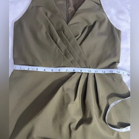 Adrianna Papell Olive Green Midi Dress - Picture 4 of 10